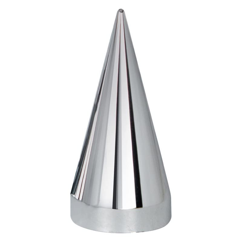 United Pacific 10780Cb - Wheel Lug Nut Cover Set - 33Mm X 4.25&quot; Chrome Plastic X Spike Nut Cover - Thread-On (60 Pack)