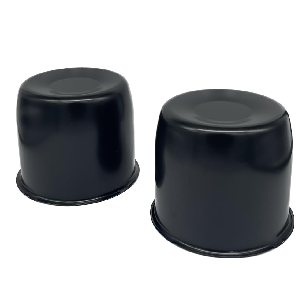 AYZH 2 Pack 4.25 Inch Center Caps Push Through for Trailer Truck RV Wheel Rims 4.25'' Center Bore Black Steel