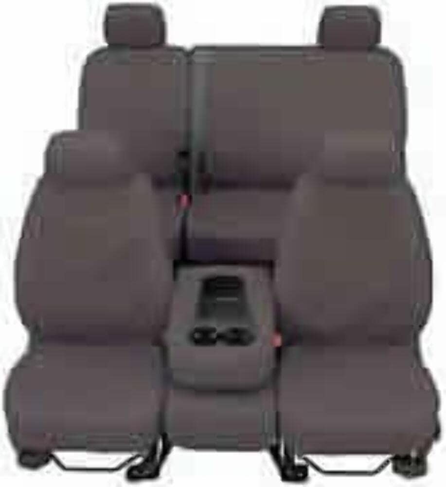 Covercraft Seatsaver Front Row Custom Fit Seat Cover For Select Ford E-Series Van Models - Polycotton (Grey) - Ss2422Pcgy