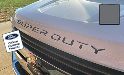 Decal Mods 2017-2022 Super Duty Hood Grille Decal Sticker Letter Inserts Inlays (Thin) For Ford F250 F350 F450 (2017-2022) Dark
