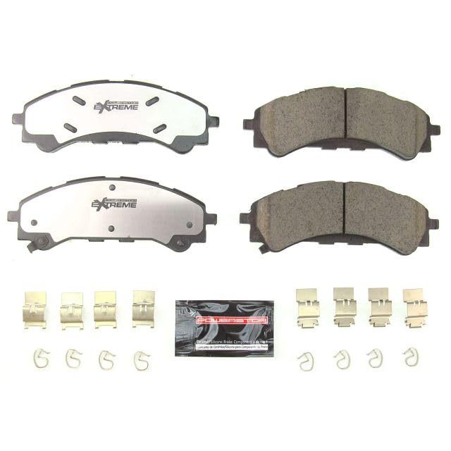 Power Stop Z36-2216, Z36 Truck & Tow Frontcarbon Fiber Ceramic Brake Pads With Hardware