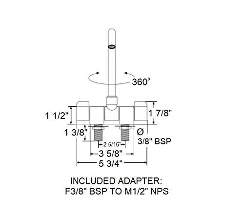 Scandvik Chrome Folding Spout Mixer