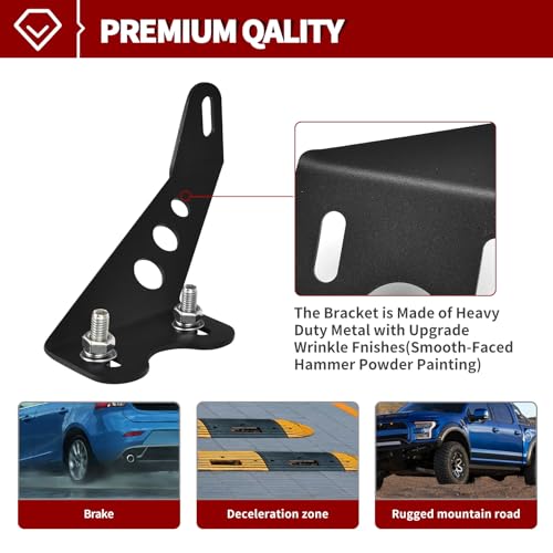 Yitamotor Hood Mounting Brackets For 22 Inch Led Light Bar Compatible With 2007-2018 Jeep Wrangler Jk 2/4 Doors Offroad Spot Flo