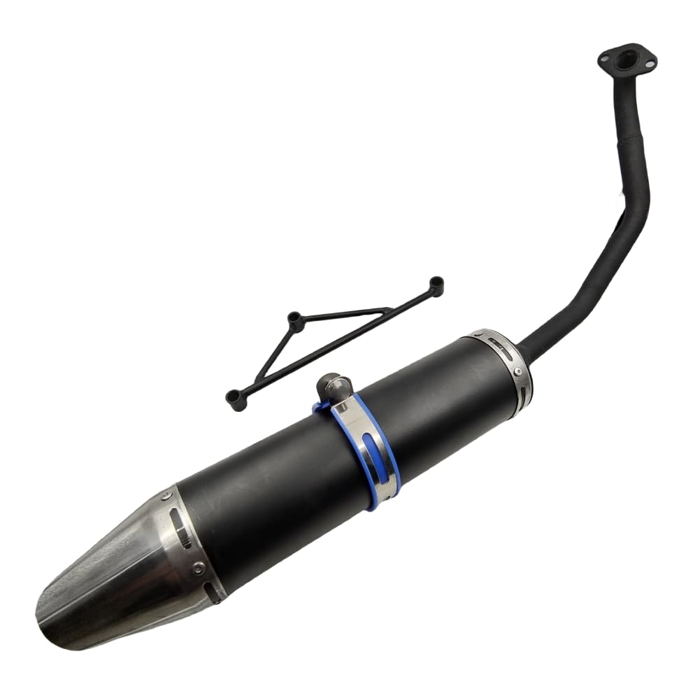 ZTDZZH black Muffler Exhaust Pipe System for GY6150CC Scooters Stroke Engine