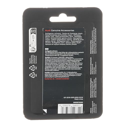 Audi Original Fragrance Dispenser Scented Gecko Black 000087009D
