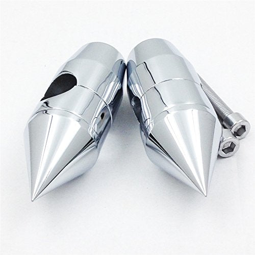 Httmt Mt030-005-1'- 1'' Inch Spike Handlebar Risers Compatible With Harley Cruisers Choppers Metrics Victory Chromed