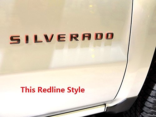 3Pack Red Line Denali Hd Nameplate Emblems Badge Compatible With 2007-2019 Denali Yukon Sierra Terrain (Redline)