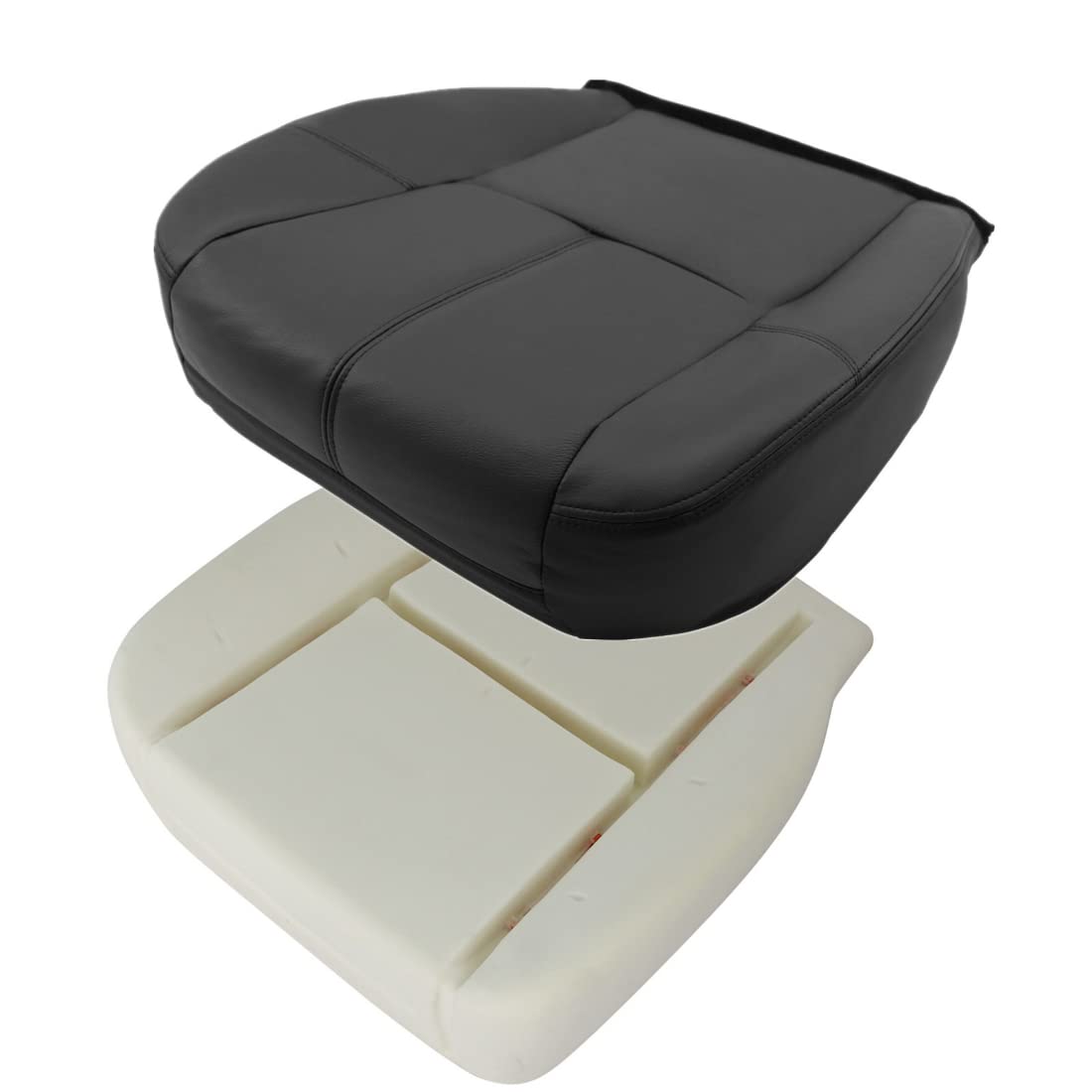 Gxarts Driver Side Bottom Replacement Leather Seat Cover And Foam Cushion Fit For Chevy Tahoe Suburban Avalanche Silverado Gmc S
