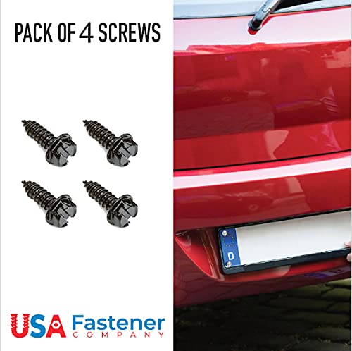 Zinc Plated License Plate Screws  Rust Proof Screws License Plate Set Of 4 Front Or Rear Chrome Locking Screws  License Plate Se