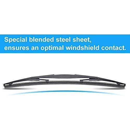Rear Wiper Blade,Aslam 16A Rear Windshield Wiper Blades Type-E For Original Equipment Replacement,Exact Fit(Pack Of 2)