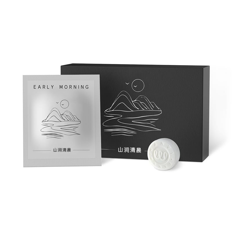 Cacacece 4 Packs Morning Fresh Smell Car Air Fresheners Refills Solid Fragrance Replacement Tablets, Long Lasting Car Air Freshe