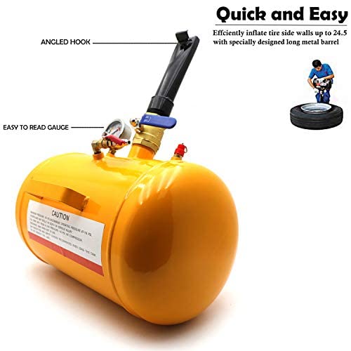 Httmt- 7.5 Gallon Vehicle Air Tire Bead Seater Blaster Tool Seating Inflator Truck Atv 145Psi [P/N: Et-Car-Tire005-7.5G-Yellow]