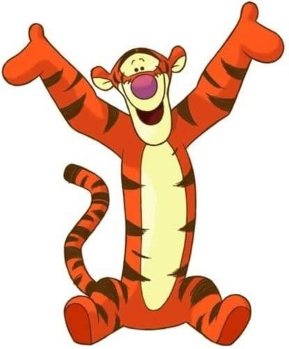 Tigger Bumper Sticker Decals Pooh Sticker Graphic - Auto, Wall, Laptop, Cell, Truck Sticker for Windows, Cars, Trucks