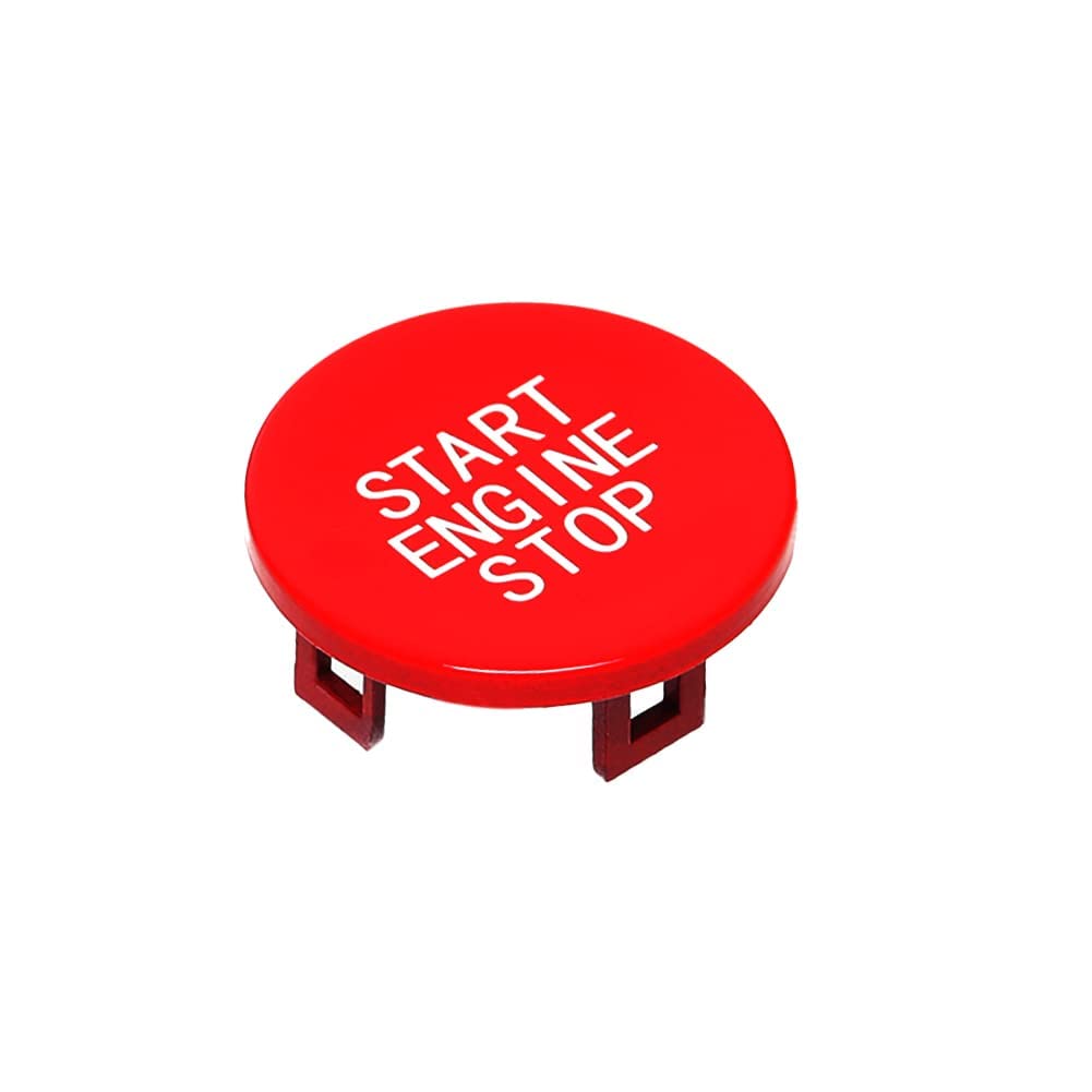 CHEYINGCHIDIY Red Car Engine Start Stop Switch Ignition Button Cover Replacement Compatible with BMW 1 2 3 4 8 X5 X6 X7 Z4 Serie
