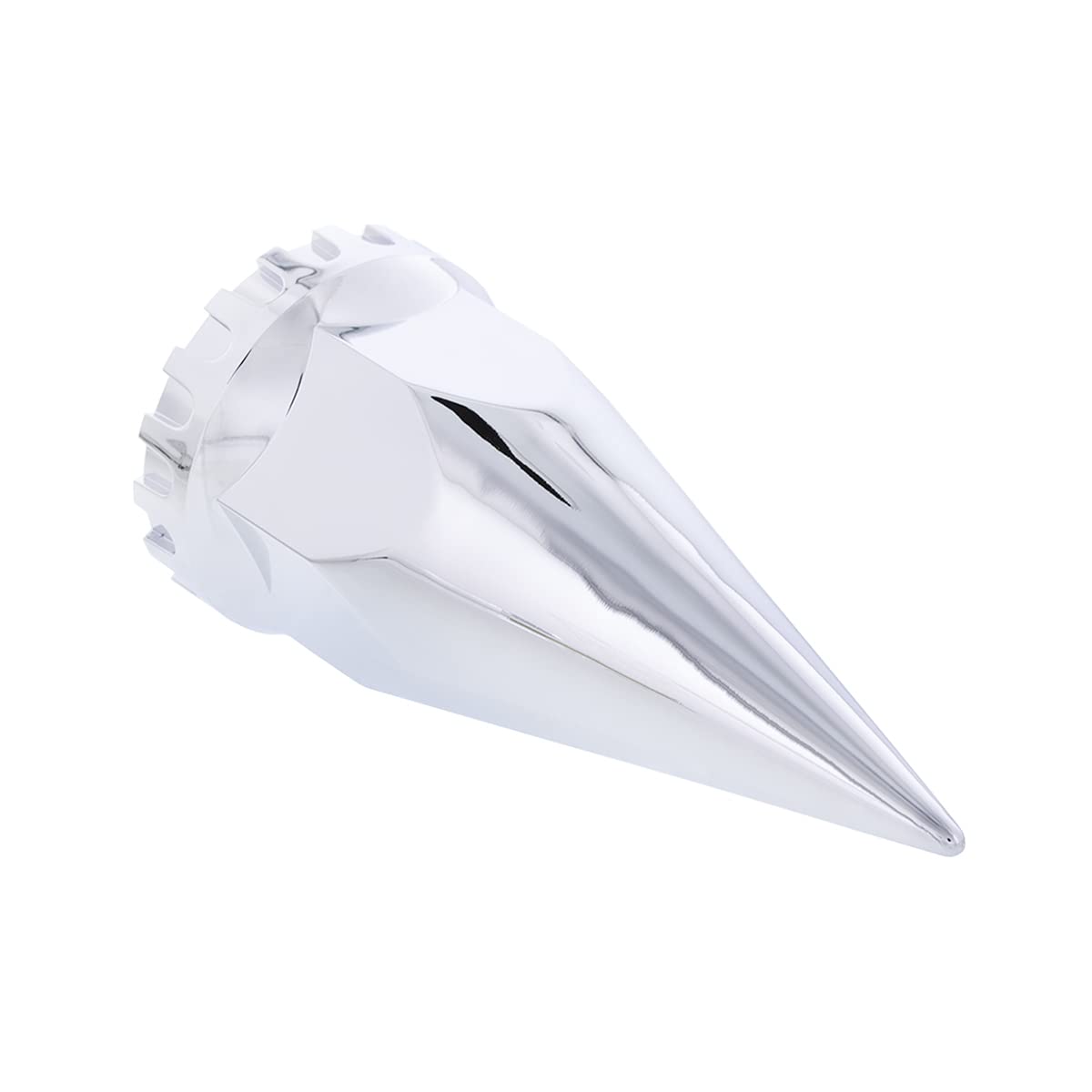 United Pacific 10569 33mm x 4     Chrome Plastic Super Spike Thread-On Nut Covers Caps, 33mm Thread-On Lug Nut Fitting, Truck Ac