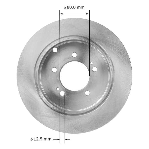 Bendix Premium Prt5934 Rear Brake Rotor For Mitsubishi Lancer 2012-2009, Outlander 2012-2007