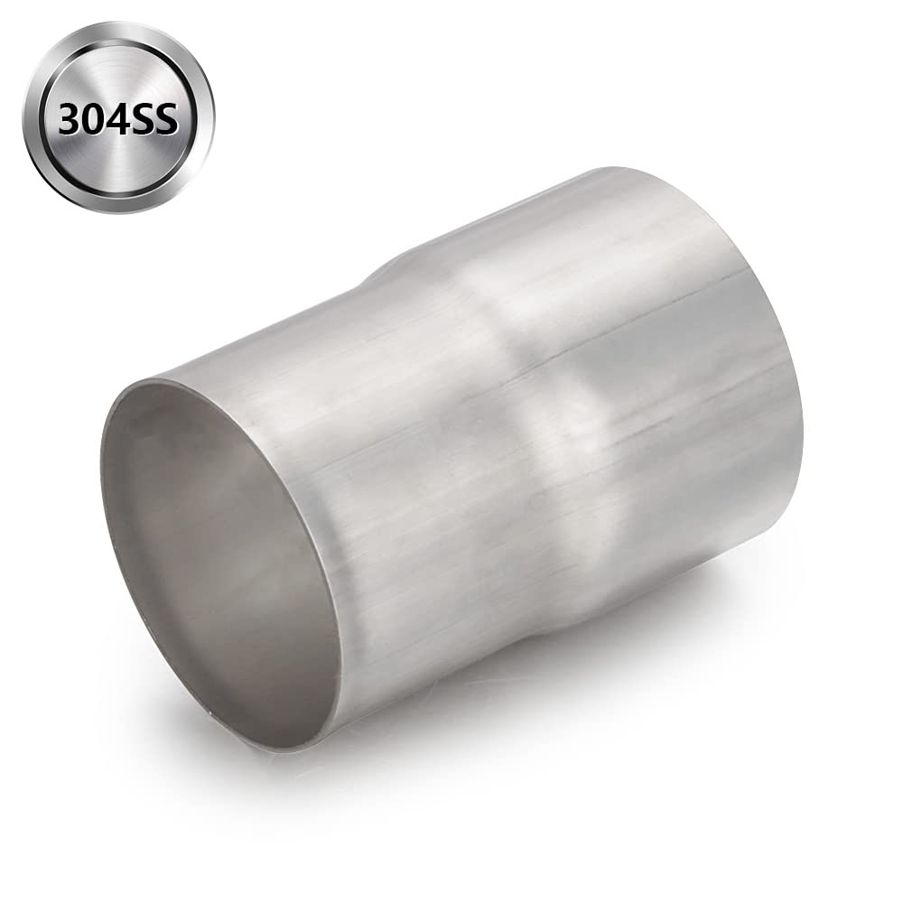 A-KARCK 2.75 ID to 3 OD Exhaust Adapter Connector, Universal 304 Stainless Steel Reducer, Silver, 4 Length