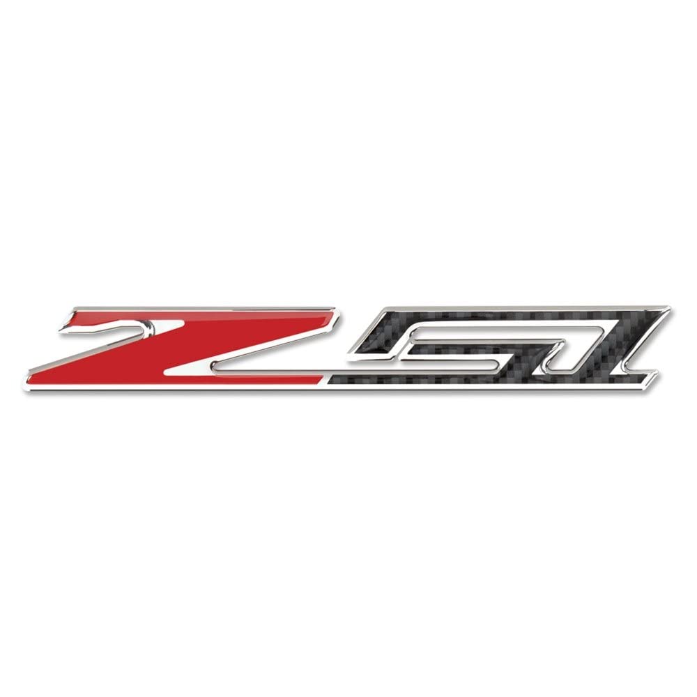 C6, C7, C8 Corvette Z51 Badge Emblem Domed Decal - Carbon Fiber Look w/Chrome Trim for 2005-2024 Corvettes (6 inch)