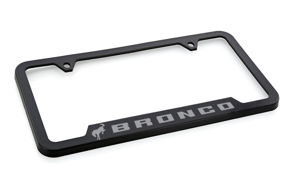 Ford Bronco Uv Printed License Plate Frame - Cactus Grey