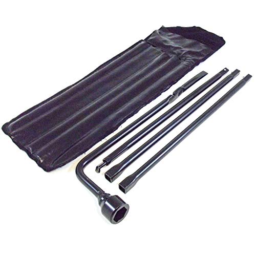 Spare Tire Tool Kit With Case For 1999-2018 Compatible With Chevy Silverado 1500 & Gmc Sierra 1500 Tire Iron Lug Wrench, 4 Piece