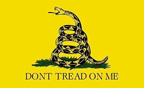 Stickertalk Gadsden Flag Vinyl Sticker, 5 Inches By 3 Inches