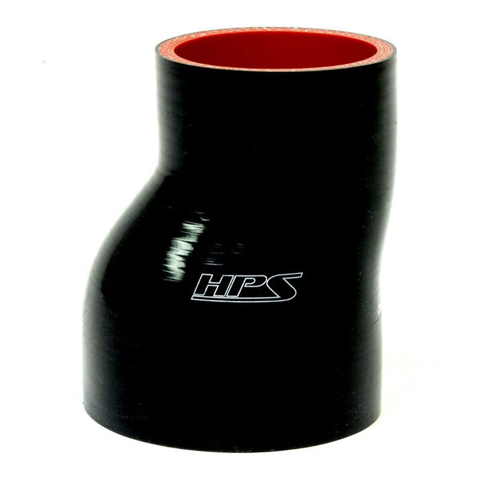 Hps Htsor-200-275-Blk High Temp 4-Ply Reinforced Silicone Offset Reducer Coupler Hose, 60 Psi Maximum Pressure, 3'' Length, 2'' 