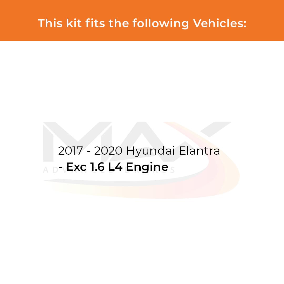 Max Advanced Brakes Front & Rear Brake Kit Compatible With 2017 2018 2019 2020 Hyundai Elantra Exc 1.6 L4 Engine Replacement Geomet Coated Oe Disc Brake Rotors And Ceramic Brake Pads