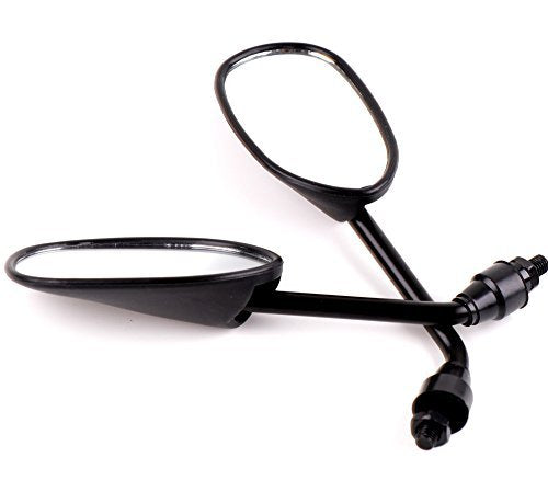 XYZCTEM Black Retro Style Side Rearview Mirror w/ 7/8'' Handlebar Mount 8mm Adaptor For Mountain Bike BMX Bicycle Motorcycle Dir