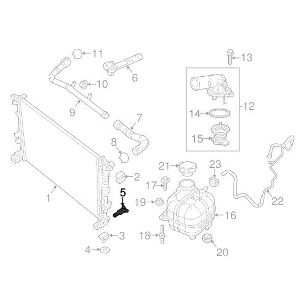 Mopar 68231759Aa Radiator Drain Plug Chrysler 200 Jeep Cherokee