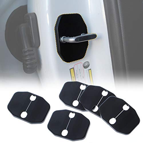 Voodonala Door Lock Covers Protection Trim For Jeep Wrangler Jk Jku 2007-2018, For Jeep Grand Cherokee, For Dodge Chrysler, Blac