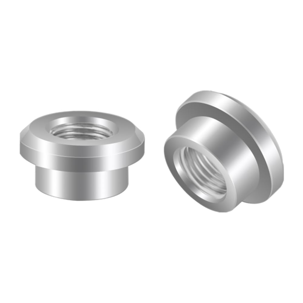 1/4 Npt Female Threaded Stepped Weld On Bung Fitting Aluminum 2Pcs