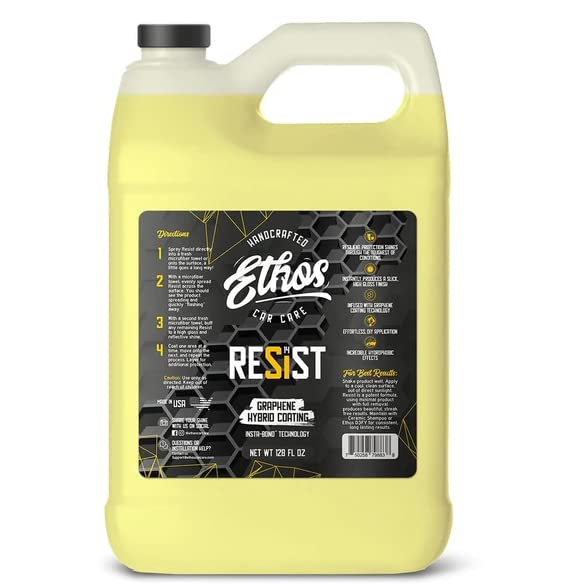 Resist Graphene Spray Coating - Uv Ceramic Coating For Cars - 2-In-1 Hybrid Formula Ceramic Spray Coating For Cars For Incredibl