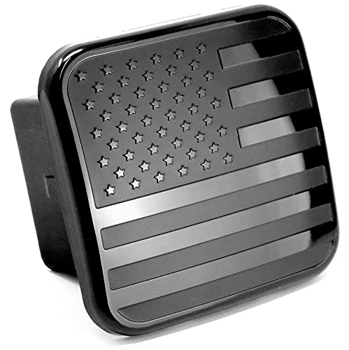 Everhitch Usa Black Metal Flag Hitch Plug Cover, Fits 2'' Receiver