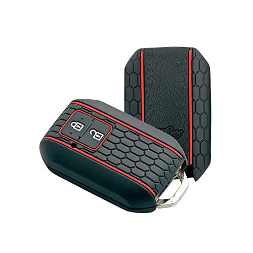Keycare Silicone Key Cover Compatible For Glanza, Urban Cruiser Taisor, Rumion, Urban Cruiser Hyryder 2 Button Smart Key (Black)
