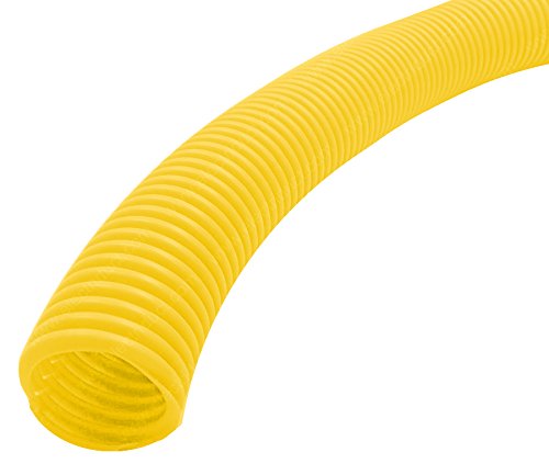 Electriduct Split Wire Loom Tubing Polyethylene Corrugated Flexible Conduit  1 Nominal Size  10 Feet  Yellow