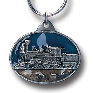 Siskiyou Kr47 Steam Locomotive Antiqued Key Chain, Grey