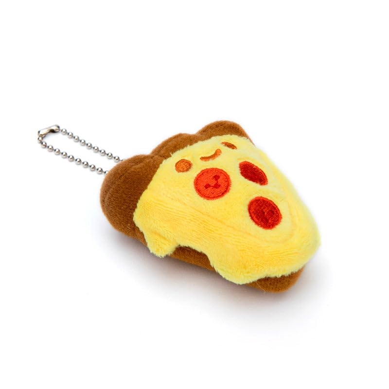 100% Soft Pizza Plush Charm Keychain