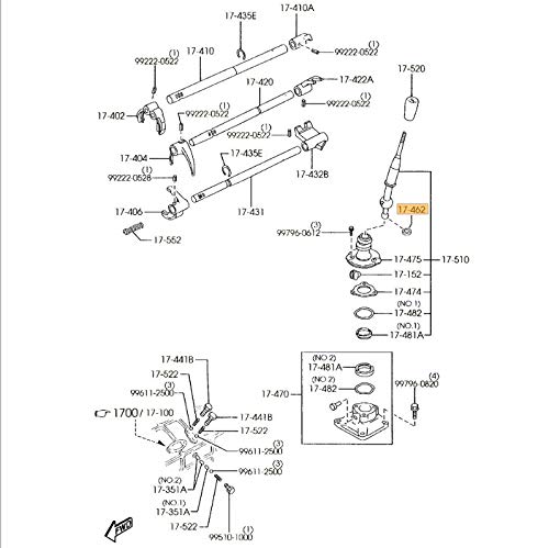 Mazda Shift Knob Bushing - 0398-17-462A