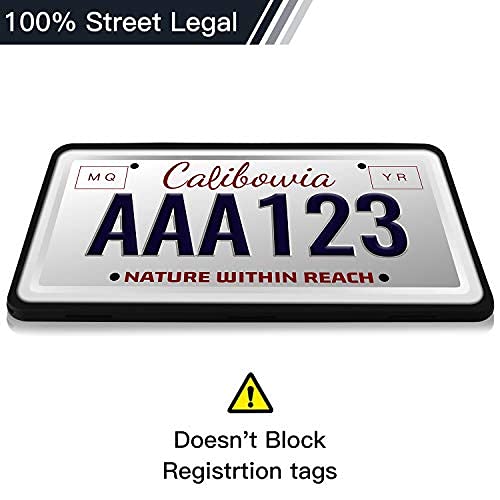 Intermerge Universal Silicone License Plate Frame - Rust-Proof, Weather-Proof, Black, Model License Plate-1, 1 Pack