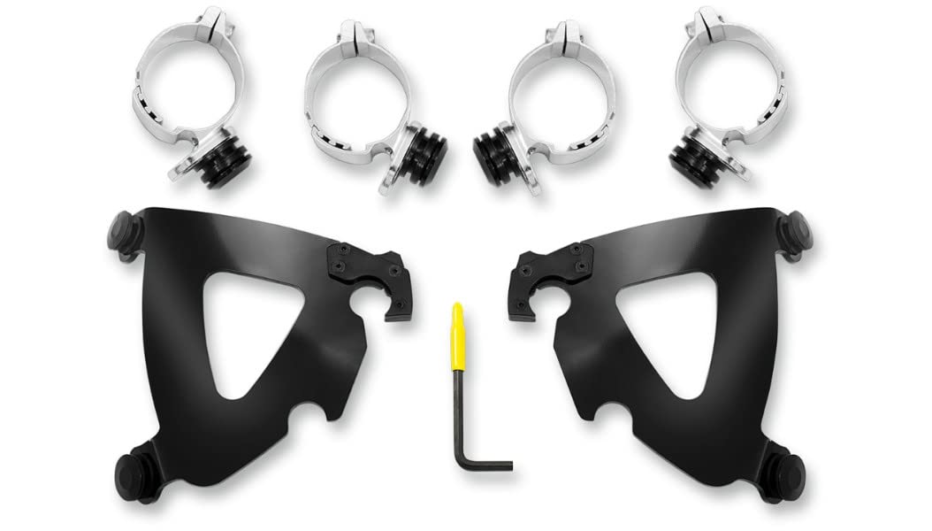 Memphis Shades Road Warrior Tigger Lock Mounting kit Black for Harley Davidson Dyna 2006 and Later