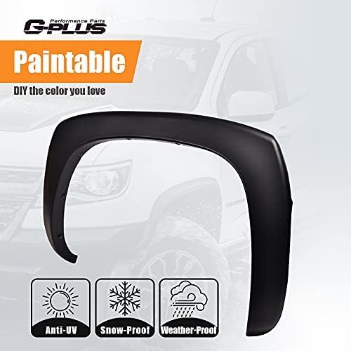 G-Plus 4Pcs Smooth Fender Flares, Compatible With Chevy Silverado/Gmc Sierra 1999-2006, Fit Suburban Yukon Xl 2000-2006 Wheel Co