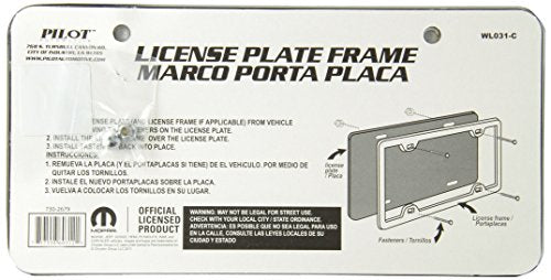 Bully Wl031-C Chrome Dodge License Plate Frame Holder Front Or Back Bumper Shows Car Tags - Exterior Accessories For Trucks, Car