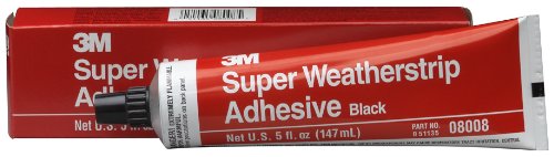 3M 08008 Super Weatherstrip Adhesive, 08008, Black, 5 Oz Tube