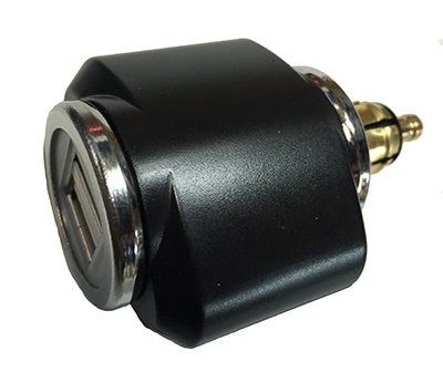 3.3 Amp Hella Din Plug To Dual Port Usb Charger Shorty Socket, Compatible With Bmw Motorcycles