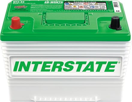 Interstate Batteries Automotive Battery 12V 63Ah (Group 34) 800CCA SLI Pure Lead AGM Automobile Replacement Battery for Cars, SU