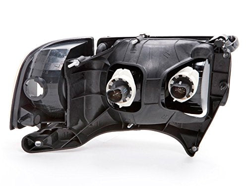 Headlightsdepot Chrome Housing Halogen Headlights Compatible With Dodge Ram Sport Models Only 1500 2500 3500 Includes Left Drive