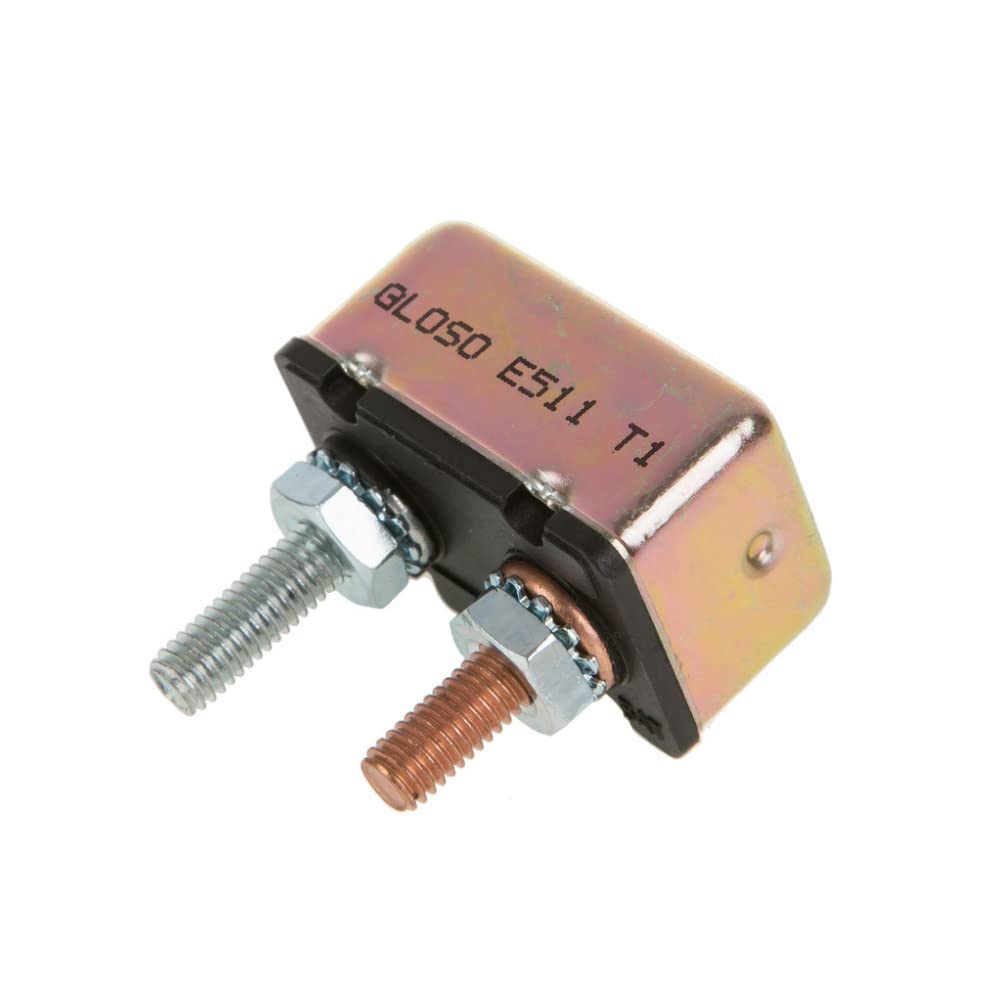Gloso Circuit Breakers Stud Bolt Type For Truck Bus Rv Automotive Motorcycle No Bracket Metal Cover Auto Reset (T1) - 1 Pack (30A) E511