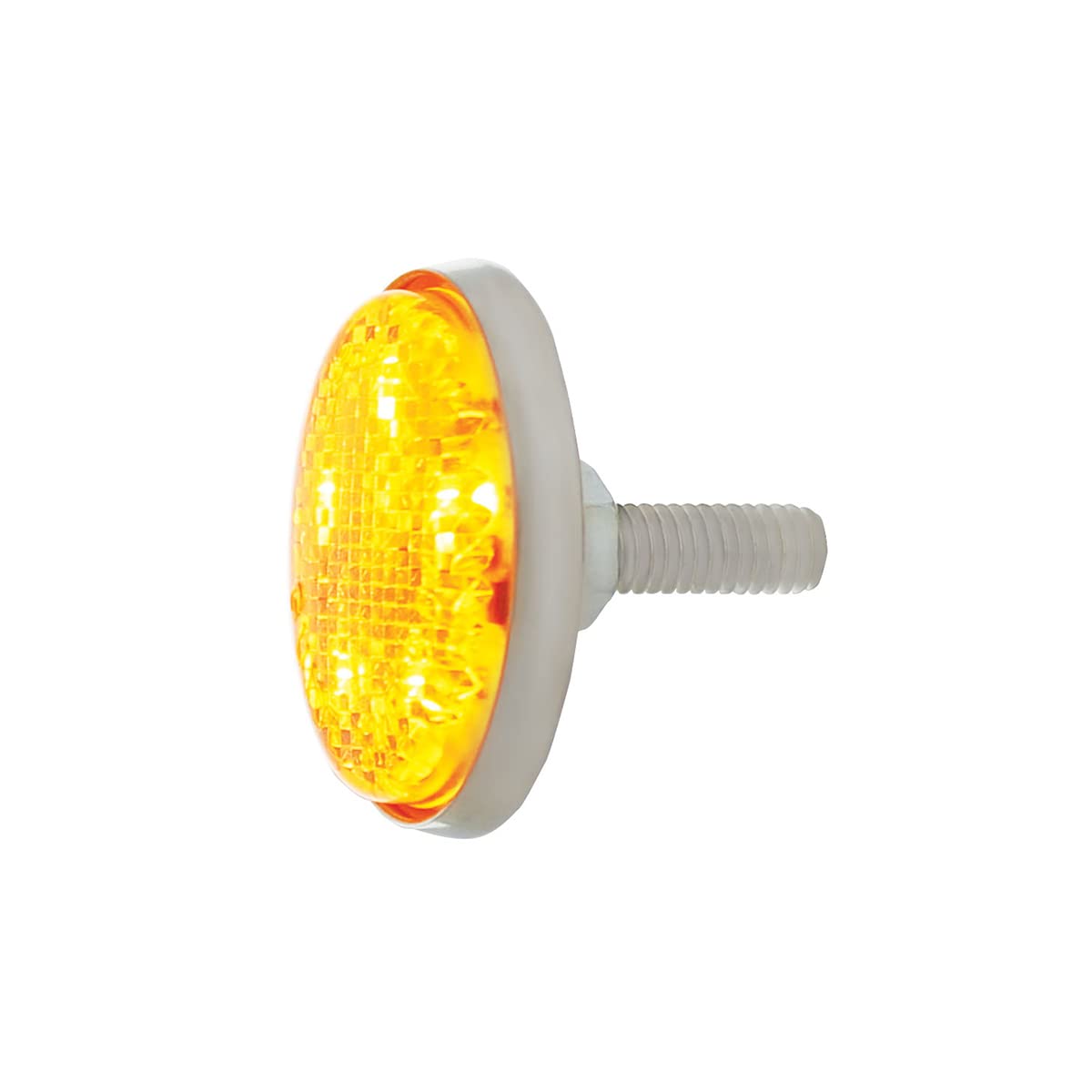 United Pacific Ctl5606A Amber Reflector With Amber Led, Stud Mount With Nut, 12 Volt