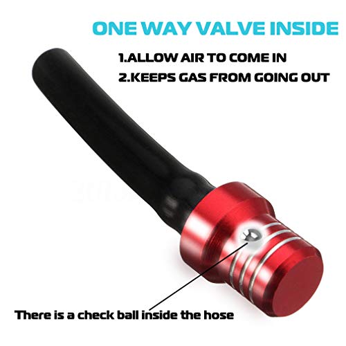6Pcs Gas Fuel Cap Air Vent Hose Universal Cnc Tank Valve Vent Tube With Chekc Ball Aluminum Breather For Atv Motorcycle Dirt Pit