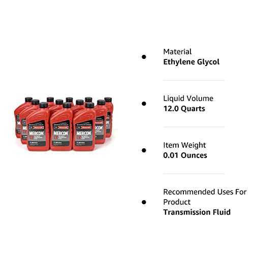 Motorcraft MERCON LV Automatic Transmission Fluid (ATF) - 12 Quart Case, Premium Quality for Smooth Performance